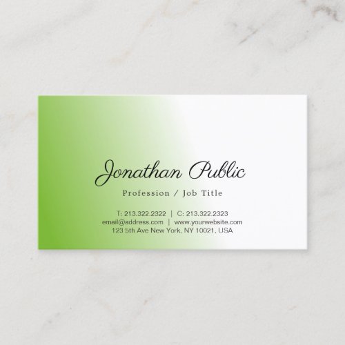 Nature Protect Environment Elegant Design Plain Business Card