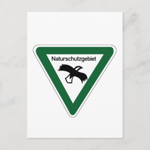 Nature Protection Area Sign, Germany Postcard