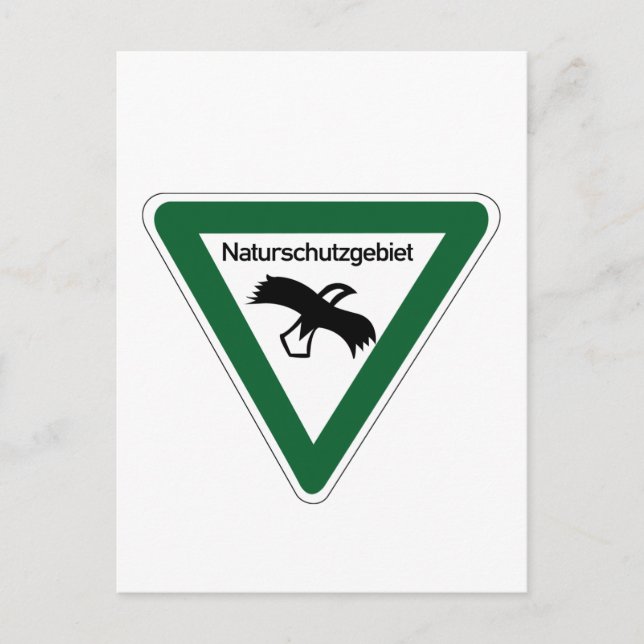 Nature Protection Area Sign, Germany Postcard (Front)