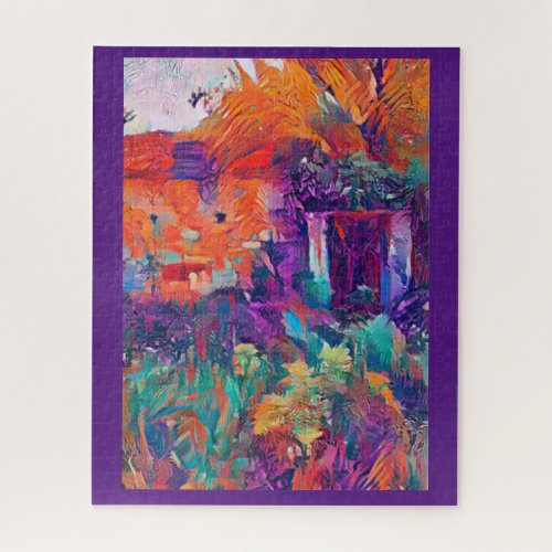 Nature reclaims a house in Bulgaria vibant colors Jigsaw Puzzle