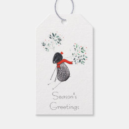 Nature Reindeer Holiday Gift Tag