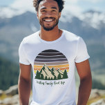 Nature Road Trip Forest Cool Custom Family T-Shirt<br><div class="desc">Customize your own family road trip t-shirts to embark on a journey through nature this summer or fall. Personalize with your last name underneath the green forest of trees and dark mountain sunset for a cool vacation keepsake for your outdoor group.</div>