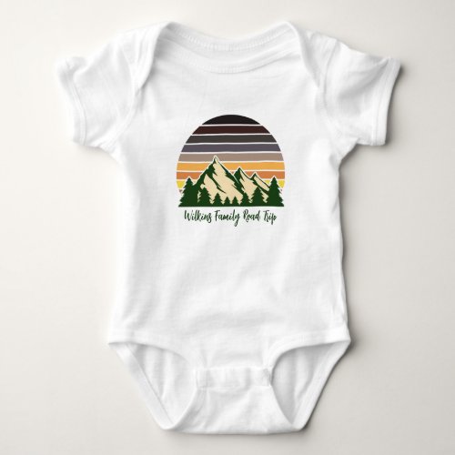 Nature Road Trip Green Forest Cute Custom Baby Bodysuit