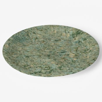 Nature Rock Photo Geology Green Texture Paper Plates by KreaturRock at Zazzle