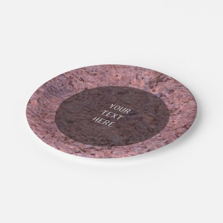 Nature Rock Photo Geology Pink Texture Any Text Paper Plates