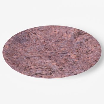 Nature Rock Photo Geology Pink Texture Paper Plates by KreaturRock at Zazzle
