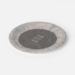 Nature Rock Photo Geology Texture Any Text Paper Plates at Zazzle