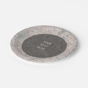 Nature Rock Photo Geology Texture Any Text Paper Plates by KreaturRock at Zazzle