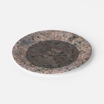 Nature Rock Photo Geology Texture Any Text Paper Plates by KreaturRock at Zazzle