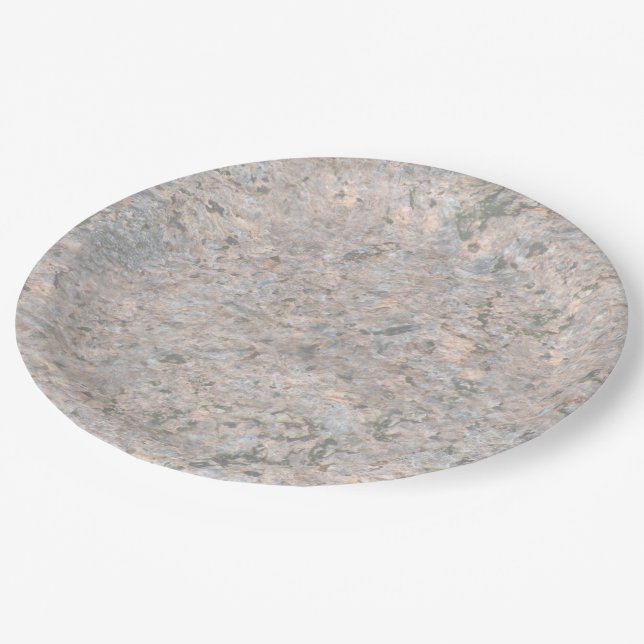 Nature Rock Photo Geology Texture Paper Plates (Angled)