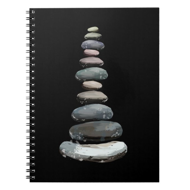 Nature Rock Stacking Balance Rock Stacker Notebook (Front)