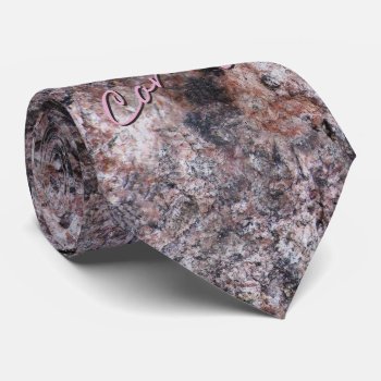 Nature Rock Texture Pink Candy Tie by KreaturRock at Zazzle