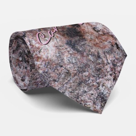 Nature Rock Texture Pink Candy Tie