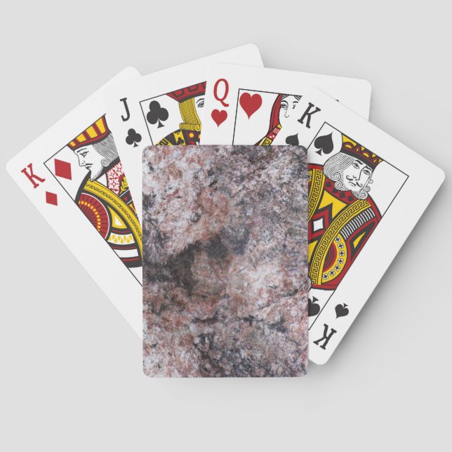 Nature Rock Texture Pinkish Poker Cards (Back)
