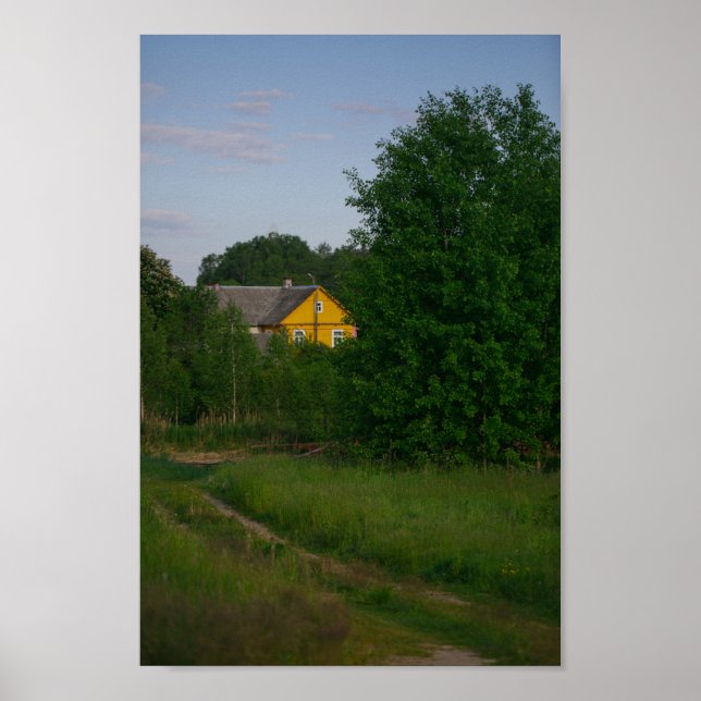 Nature Rural Village Landscape Belarus Poster (Front)
