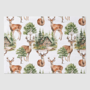 Nature Rustic Deer Wildlife Holiday Christmas Tissue Paper