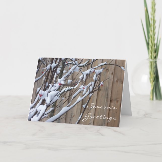 Nature Rustic Holiday Card Country Snow (Front)