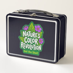 Nature’s Color Revolution Vintage Metal Lunchbox