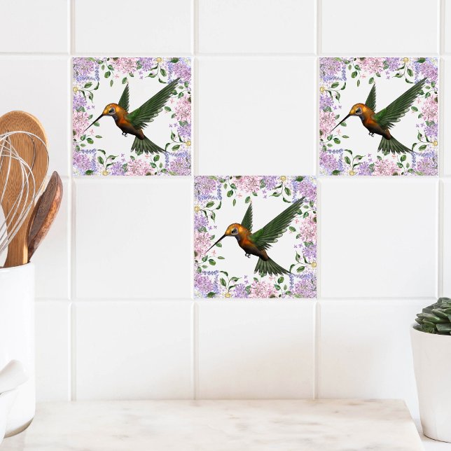 Nature’s Elegance: Hummingbird Flight Ceramic Tile (Creator Uploaded)