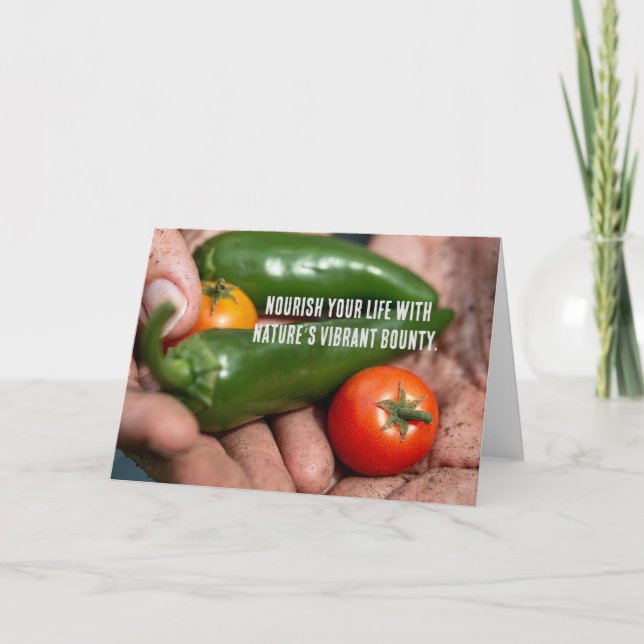 Nature’s Freshness in Hand - Chili & Tomato Thank You Card (Front)