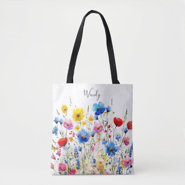 Nature’s Garden Personalized Tote Bag (Front)