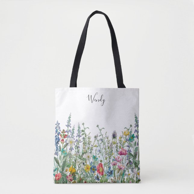 Nature’s Garden Personalized Tote Bag (Front)