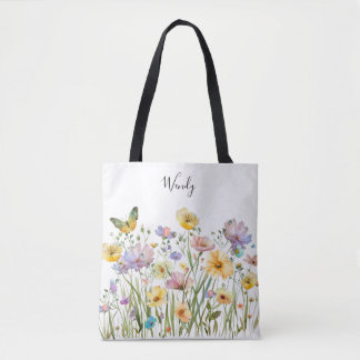 Nature’s Garden Personalized Tote Bag