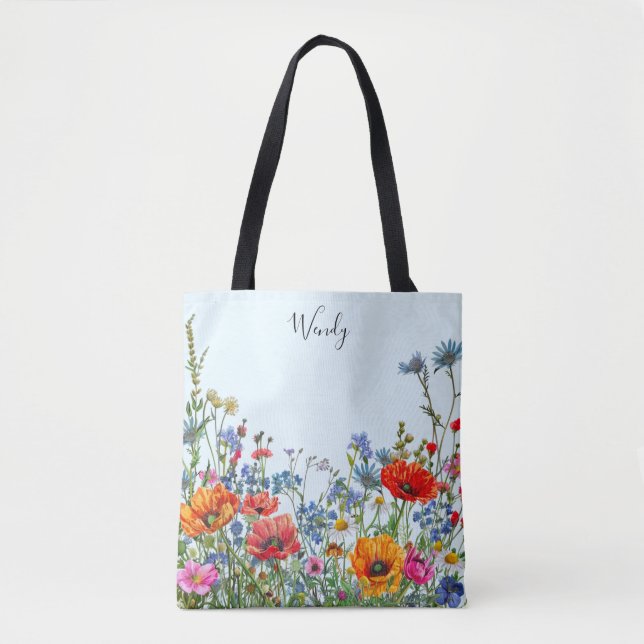 Nature’s Garden Personalized Tote Bag (Front)