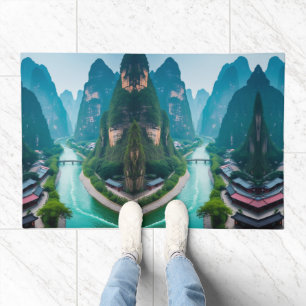 Nature’s Greeting – Karst Mountain Landscape Doormat
