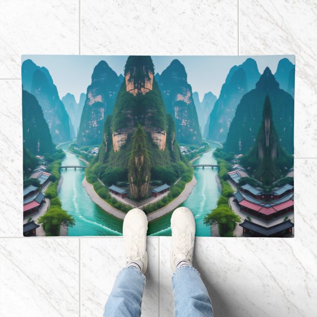 Nature’s Greeting – Karst Mountain Landscape  Doormat (Indoor)