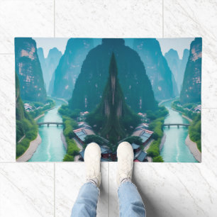 Nature’s Greeting – Karst Mountain Landscape Doormat