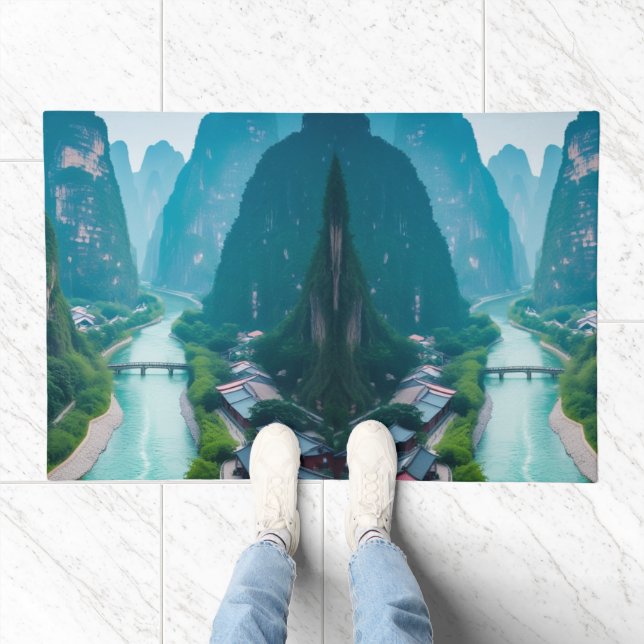 Nature’s Greeting – Karst Mountain Landscape  Doormat (Indoor)
