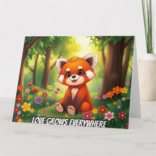 Nature’s Hug in a Cute Red Panda Card