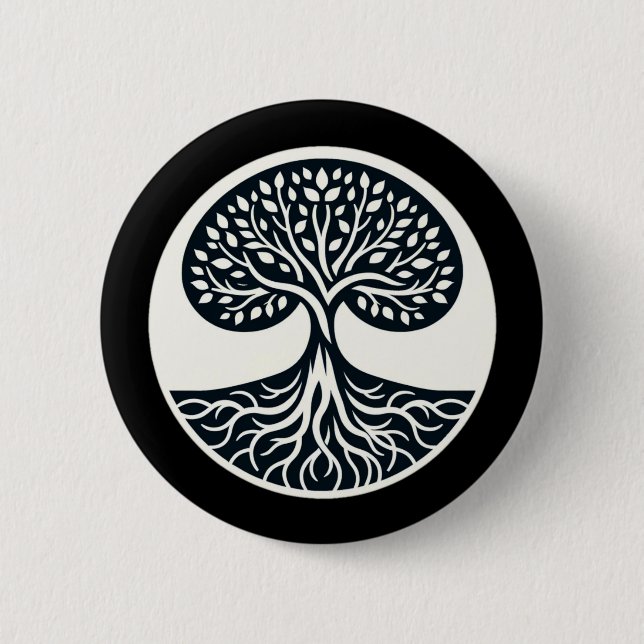 Nature’s Interconnectedness Sticker - Tree of Life Button (Front)