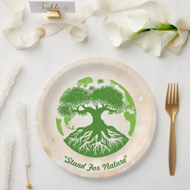 "Nature’s Living Globe" Paper Plates (Wedding)
