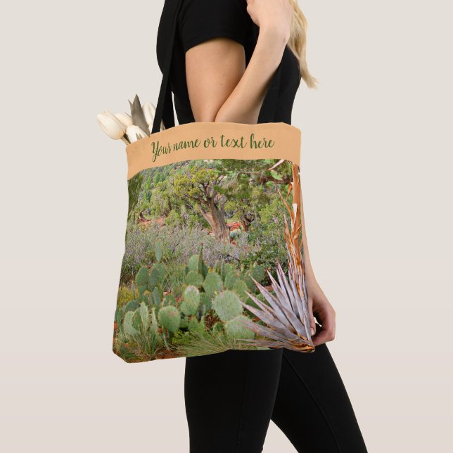 Nature scene, desert, sedona, cactus, tote bag (Close Up)