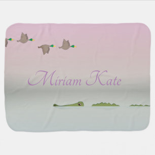 Nature Scene (ducks, gator) Baby Blanket