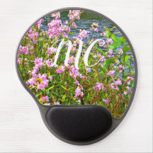 Nature scene gel mouse pad, your initials