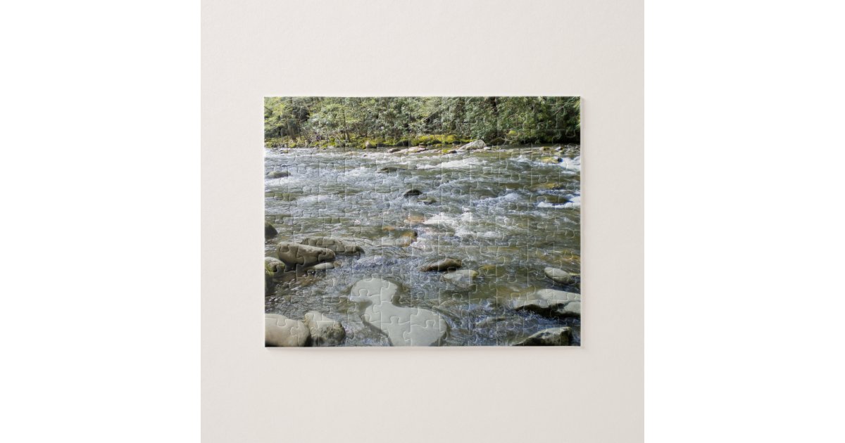 Nature Scene Mountain Stream Jigsaw Puzzle | Zazzle