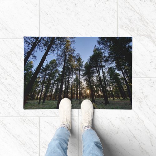 Nature Scene Sunset Kaibab Forest  Doormat