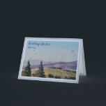 Nature Scene Watercolor Birthday Greetings Card<br><div class="desc">Nature Scene Watercolor Birthday Greetings Card.</div>
