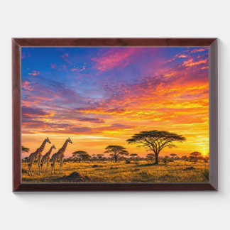 Nature Scene Wood Art Award Plaque