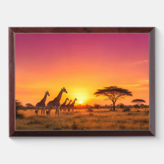 Nature Scene Wood Art Award Plaque