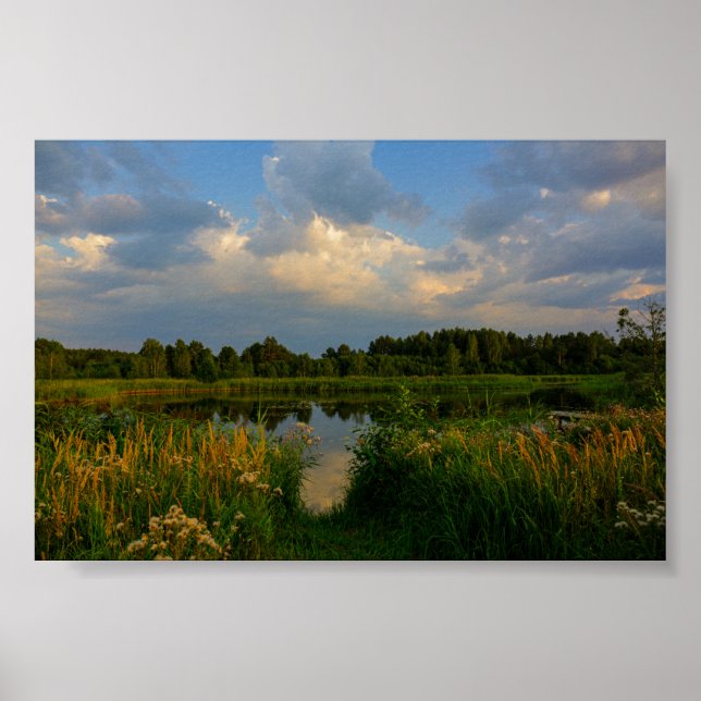 Nature Scenery Landscape Lake Belarus Poster (Front)