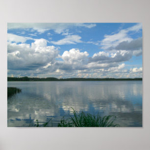 Nature Scenery Landscape Lake Cloud Belarus Poster