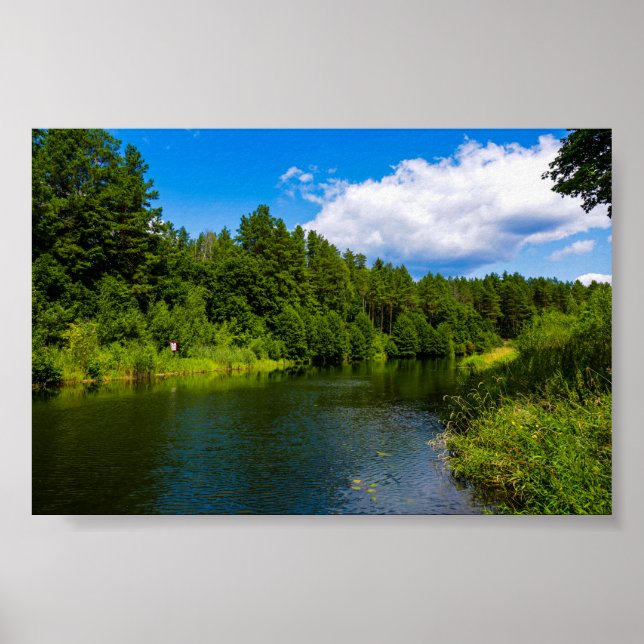 Nature Scenery Landscape Lake Trees Belarus Poster (Front)