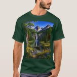 Nature Scenery Mountains Waterfalls Lake Pond T-Shirt