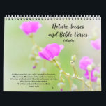 Nature Scenes and Bible Verses Calendar<br><div class="desc">This pretty calendar features my original photographs of nature, focusing on God's creation, and pairing the images with a meaningful bible verse. These calendars are high quality and vibrant. You may choose other sizes and other options if desired. This calendar would make a great gift for a Christian minister, friend,...</div>