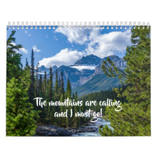 Nature Scenes of Mountains 12 Month Wall Calendar