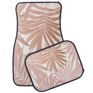 Nature seamless pattern. Hand drawn abstract tropi Car Floor Mat